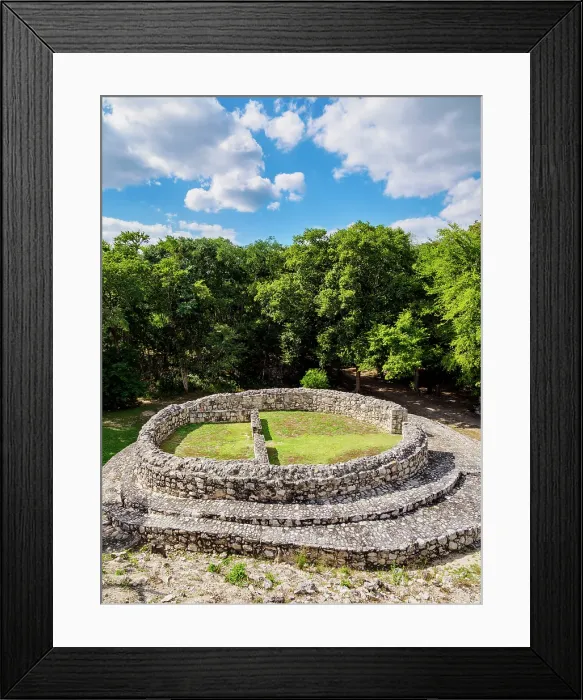 Framed Print : Edzna Archaeological Site, Campeche State, Mexico