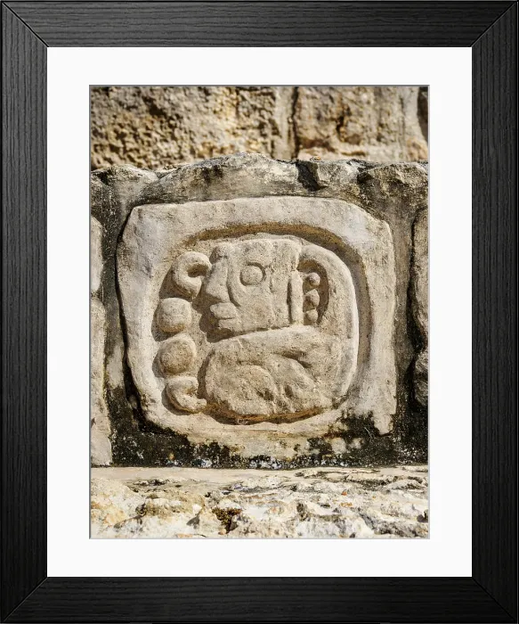 Framed Print : Petroglyphic Staircase at the Temple of Five Floors, detailed view, Great Acropolis, Edzna Archaeological Site, Campeche State, Mexico Framed Print : Petroglyphic Staircase at the Temple of Five Floors, detailed view, Great Acropolis, Edzna Archaeological Site, Campeche State, Mexico