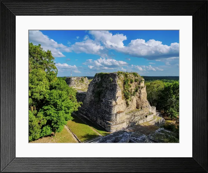 Framed Print : Structure I, elevated view, Becan Archaeological Site, Campeche State, Mexico