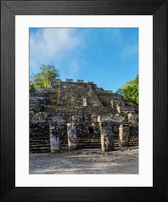 Framed Print : Structure II, Calakmul Archaeological Site, Campeche State, Mexico