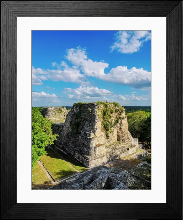 Framed Print : Structure I, elevated view, Becan Archaeological Site, Campeche State, Mexico