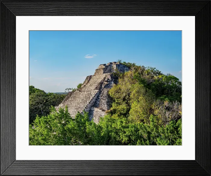 Framed Print : Structure IX, elevated view, Becan Archaeological Site, Campeche State, Mexico