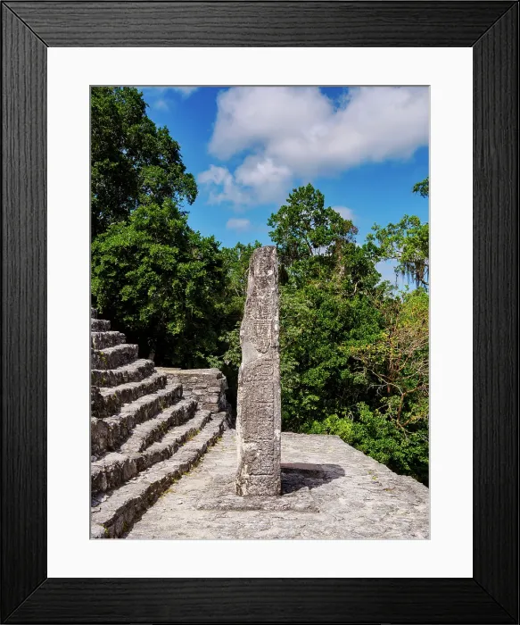 Framed Print : Stela at Structure II, Calakmul Archaeological Site, Campeche State, Mexico Framed Print : Stela at Structure II, Calakmul Archaeological Site, Campeche State, Mexico