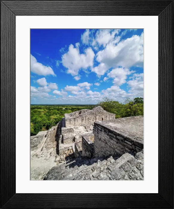 Framed Print : Structure II, Calakmul Archaeological Site, Campeche State, Mexico