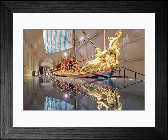 Framed Print : Europe, Italy, Piedmont, Turin. Royal Palace of Venaria. UNESCO site. Bucintoro'. Savoy royal ship
