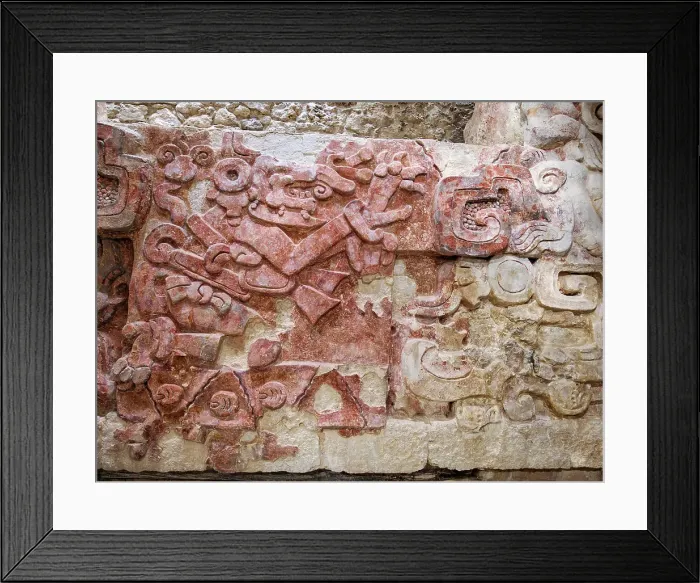 Framed Print : Stucco friezes at Balamku Archaeological Site, Campeche State, Mexico Framed Print : Stucco friezes at Balamku Archaeological Site, Campeche State, Mexico