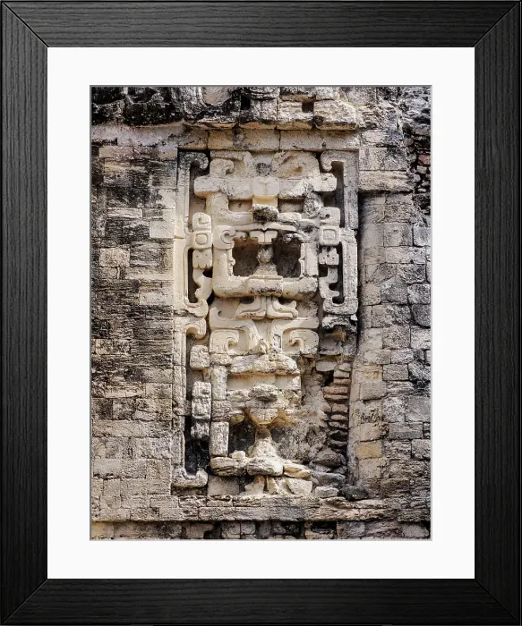 Framed Print : Feline frontal mask stacks at Structure II, Hormiguero Archaeological Site, Campeche State, Mexico Framed Print : Feline frontal mask stacks at Structure II, Hormiguero Archaeological Site, Campeche State, Mexico