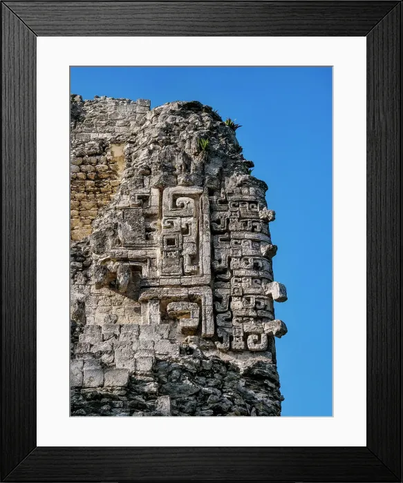 Framed Print : Structure XX, detailed view, Chicanna Archaeological Site, Campeche State, Mexico Framed Print : Structure XX, detailed view, Chicanna Archaeological Site, Campeche State, Mexico