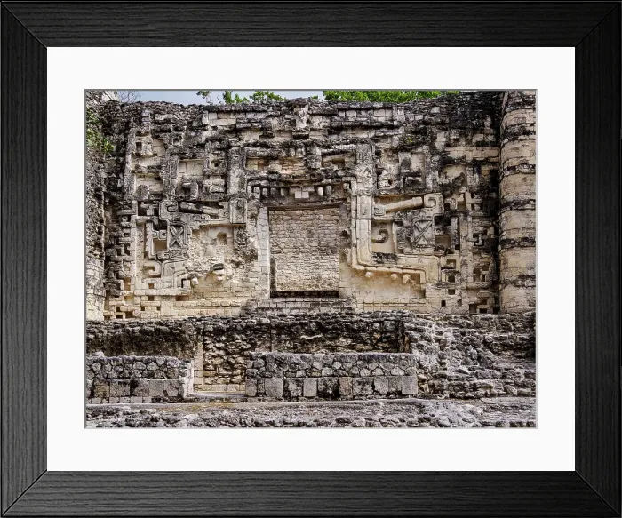 Framed Print : Structure II with menacing jaws of the serpent god Itzamna entrance, Hormiguero Archaeological Site, Campeche State, Mexico Framed Print : Structure II with menacing jaws of the serpent god Itzamna entrance, Hormiguero Archaeological Site, Campeche State, Mexico