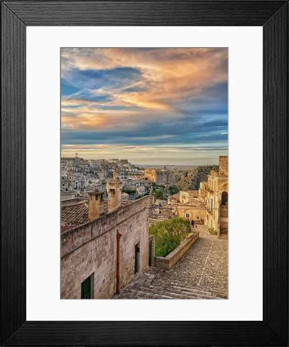 Framed Print : Italy, Basilicata, Matera district, Matera, Sassi di Matera (meaning stones of Matera) Framed Print : Italy, Basilicata, Matera district, Matera, Sassi di Matera (meaning stones of Matera)