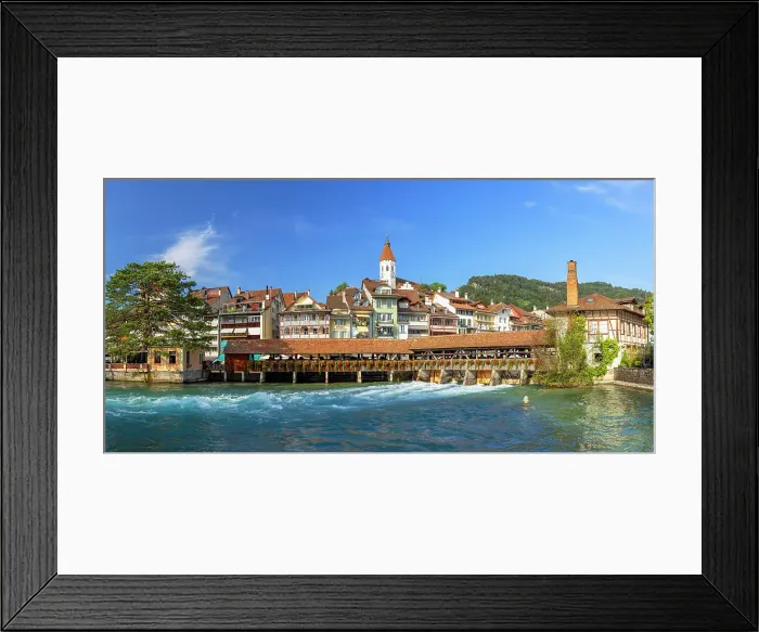 Framed Print : Old Town and Aare River, Thun, Canton of Bern, Switzerland Framed Print : Old Town and Aare River, Thun, Canton of Bern, Switzerland