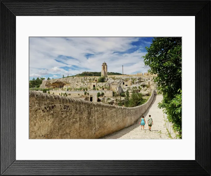 Framed Print : Italy, Puglia, Apulia. Bari District. Murge. Gravina in Puglia. the Roman aqueduct bridge over the Gravina torrent and the rupestrian church of Madonna della Stella Framed Print : Italy, Puglia, Apulia. Bari District. Murge. Gravina in Puglia. the Roman aqueduct bridge over the Gravina torrent and the rupestrian church of Madonna della Stella