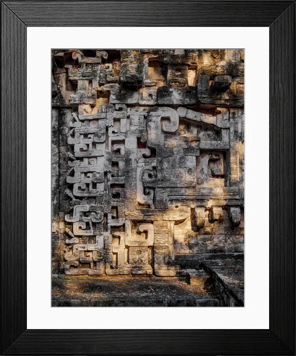 Framed Print : Structure II, detailed view, Central Plaza, Chicanna Archaeological Site, Campeche State, Mexico Framed Print : Structure II, detailed view, Central Plaza, Chicanna Archaeological Site, Campeche State, Mexico