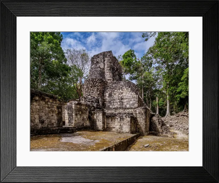 Framed Print : Structure V, Hormiguero Archaeological Site, Campeche State, Mexico