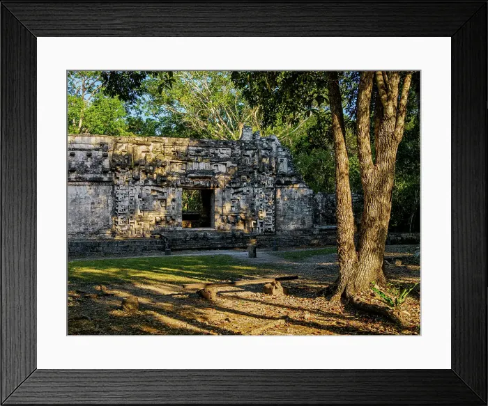 Framed Print : Structure II, monster mouth temple at sunset, Central Plaza, Chicanna Archaeological Site, Campeche State, Mexico Framed Print : Structure II, monster mouth temple at sunset, Central Plaza, Chicanna Archaeological Site, Campeche State, Mexico