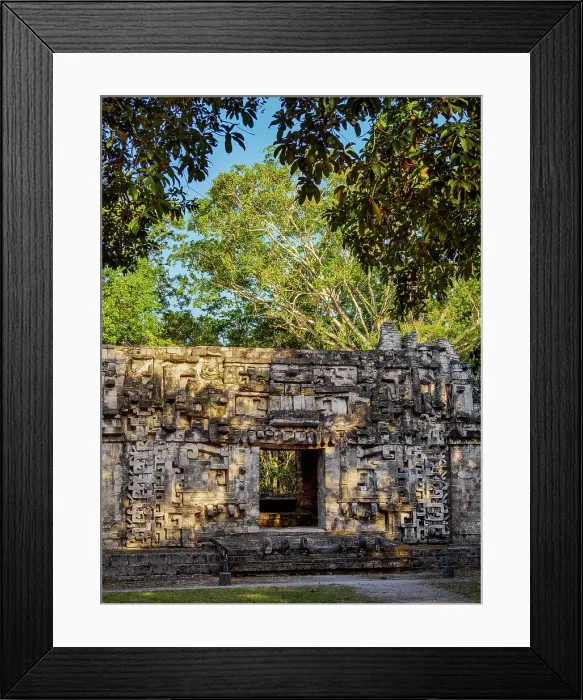 Framed Print : Structure II, monster mouth temple at sunset, Central Plaza, Chicanna Archaeological Site, Campeche State, Mexico Framed Print : Structure II, monster mouth temple at sunset, Central Plaza, Chicanna Archaeological Site, Campeche State, Mexico