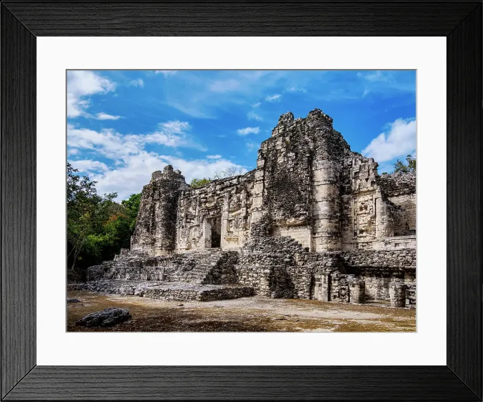 Framed Print : Structure II with menacing jaws of the serpent god Itzamna entrance, Hormiguero Archaeological Site, Campeche State, Mexico Framed Print : Structure II with menacing jaws of the serpent god Itzamna entrance, Hormiguero Archaeological Site, Campeche State, Mexico