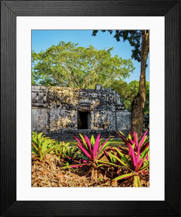 Framed Print : Structure II, monster mouth temple at sunset, Central Plaza, Chicanna Archaeological Site, Campeche State, Mexico Framed Print : Structure II, monster mouth temple at sunset, Central Plaza, Chicanna Archaeological Site, Campeche State, Mexico