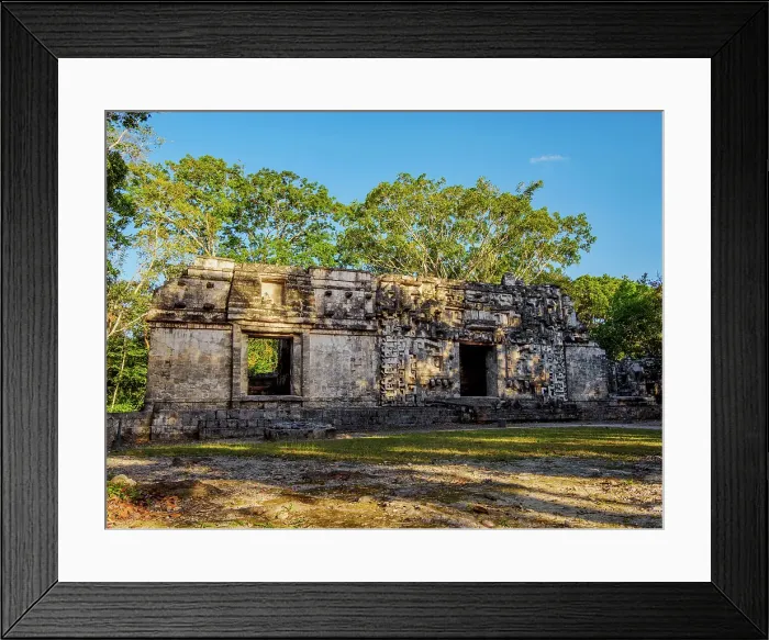 Framed Print : Structure II, monster mouth temple at sunset, Central Plaza, Chicanna Archaeological Site, Campeche State, Mexico Framed Print : Structure II, monster mouth temple at sunset, Central Plaza, Chicanna Archaeological Site, Campeche State, Mexico
