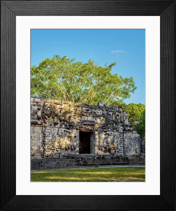 Framed Print : Structure II, monster mouth temple at sunset, Central Plaza, Chicanna Archaeological Site, Campeche State, Mexico Framed Print : Structure II, monster mouth temple at sunset, Central Plaza, Chicanna Archaeological Site, Campeche State, Mexico