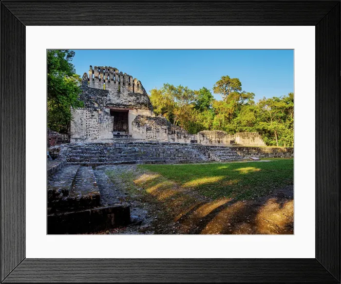 Framed Print : Structure VI at sunset, Chicanna Archaeological Site, Campeche State, Mexico