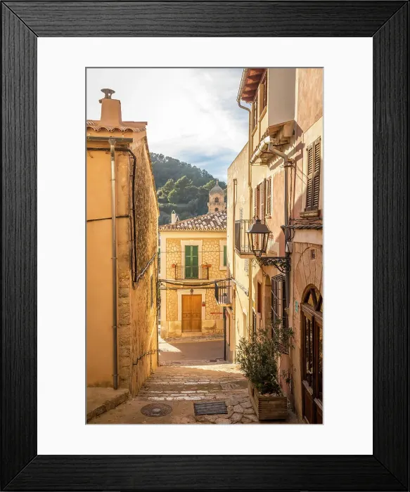 Framed Print : Alley in the old town of Bunyola, Mallorca, Balearic Islands, Spain Framed Print : Alley in the old town of Bunyola, Mallorca, Balearic Islands, Spain