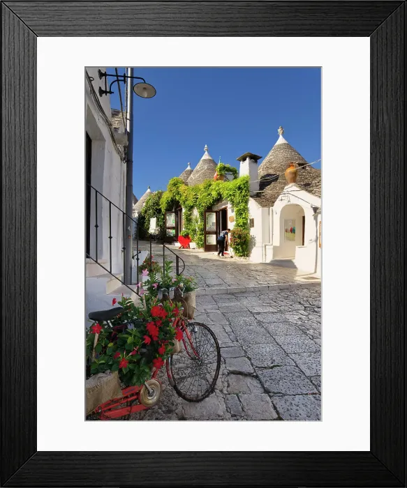 Framed Print : Italy, Apulia, Bari district, Itria Valley. Alberobello. Trulli (typical houses) Framed Print : Italy, Apulia, Bari district, Itria Valley. Alberobello. Trulli (typical houses)
