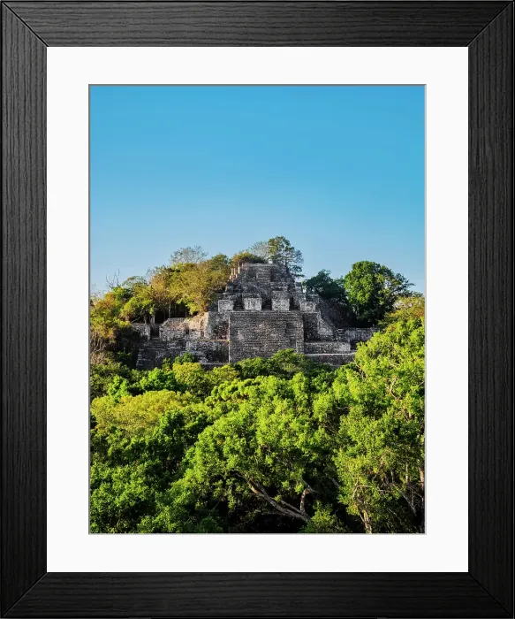 Framed Print : Structure II, Calakmul Archaeological Site, Campeche State, Mexico