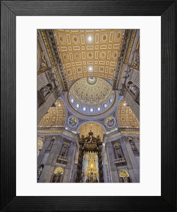 Framed Print : taly, Italia; Latium, Lazio; Vatican City; Roma district. Rome, Roma. St Peter's Basilica, Basilica di San Pietro Interior of the Basilica Framed Print : taly, Italia; Latium, Lazio; Vatican City; Roma district. Rome, Roma. St Peter's Basilica, Basilica di San Pietro Interior of the Basilica