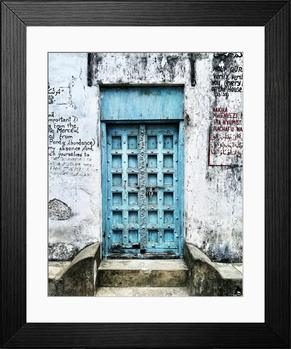 Framed Print : Old Indian-style Gujarati wooden door, Stonetown, Zanzibar, Tanzania Framed Print : Old Indian-style Gujarati wooden door, Stonetown, Zanzibar, Tanzania