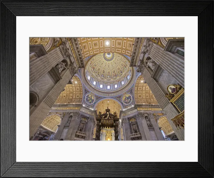 Framed Print : taly, Italia; Latium, Lazio; Vatican City; Roma district. Rome, Roma. St Peter's Basilica, Basilica di San Pietro Interior of the Basilica Framed Print : taly, Italia; Latium, Lazio; Vatican City; Roma district. Rome, Roma. St Peter's Basilica, Basilica di San Pietro Interior of the Basilica