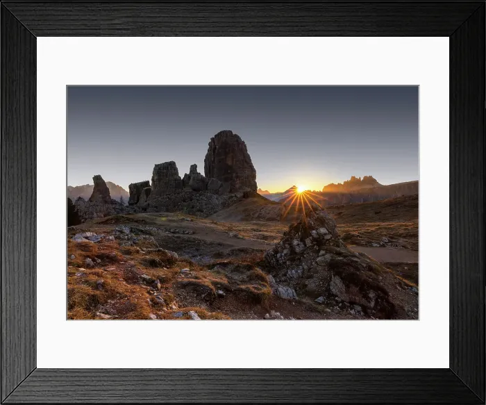 Framed Print : Cinque Torri in the Dolomites, Province of Belluno, Veneto, Italy Framed Print : Cinque Torri in the Dolomites, Province of Belluno, Veneto, Italy