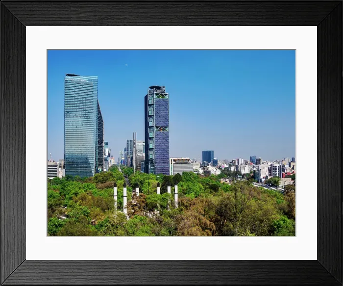 Framed Print : Paseo de la Reforma seen from Chapultepec Castle, elevated view, Mexico City, Mexico Framed Print : Paseo de la Reforma seen from Chapultepec Castle, elevated view, Mexico City, Mexico