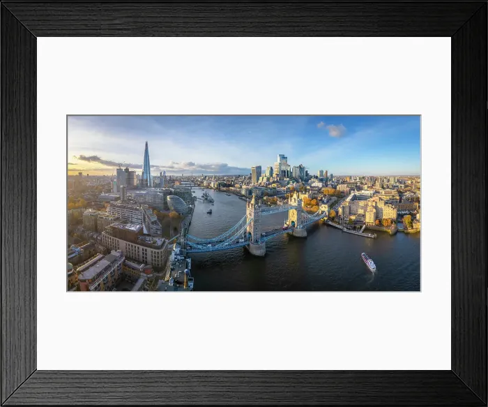 Framed Print : Tower Bridge, The Shard & City of London, London, England, UK