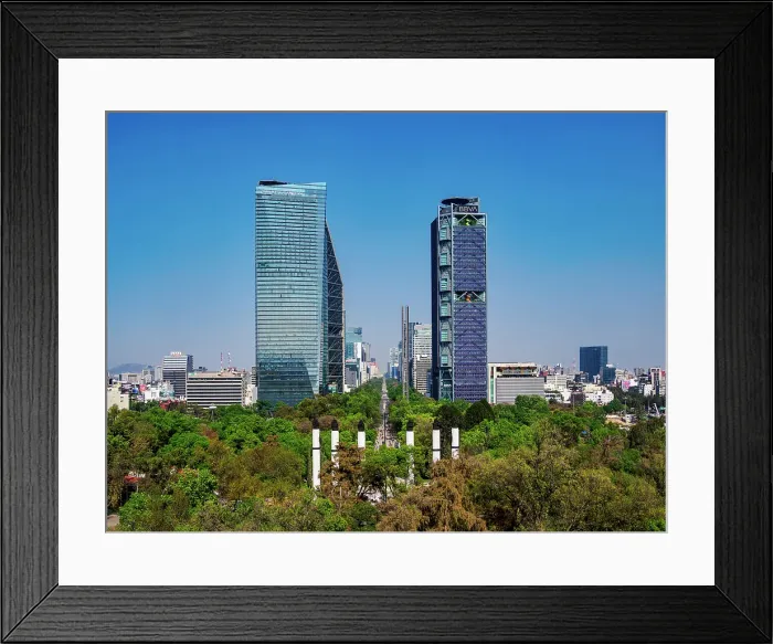 Framed Print : Paseo de la Reforma seen from Chapultepec Castle, elevated view, Mexico City, Mexico Framed Print : Paseo de la Reforma seen from Chapultepec Castle, elevated view, Mexico City, Mexico