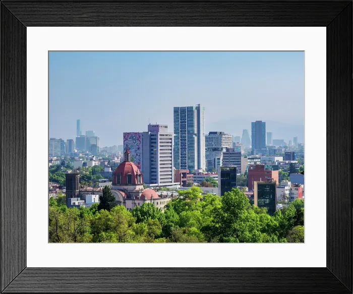 Framed Print : View from Chapultepec Castle towards The Sabatina Church, Mexico City, Mexico Framed Print : View from Chapultepec Castle towards The Sabatina Church, Mexico City, Mexico