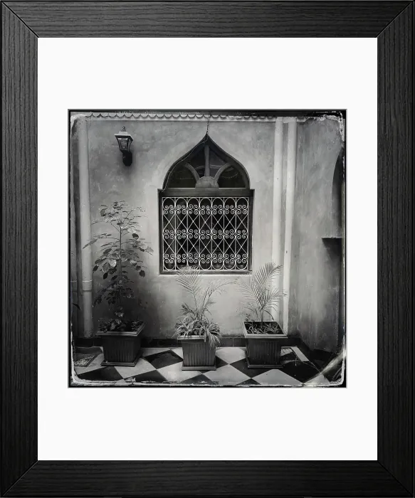 Framed Print : Courtyard with ornate window, Stonetown, Zanzibar, Tanzania Framed Print : Courtyard with ornate window, Stonetown, Zanzibar, Tanzania