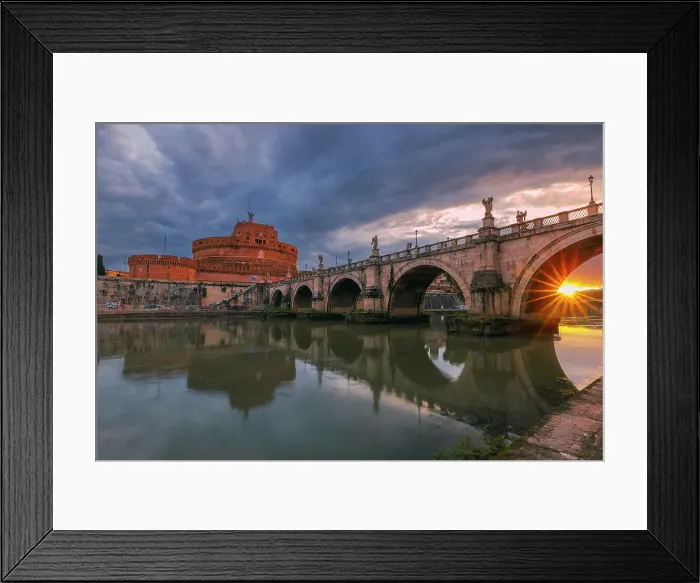 Framed Print : Ponte Sant'Angelo with the Mausoleum of Hadrian, Rome, italy Framed Print : Ponte Sant'Angelo with the Mausoleum of Hadrian, Rome, italy
