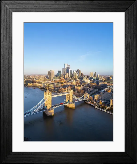 Framed Print : Tower Bridge & City of London, London, England, UK Framed Print : Tower Bridge & City of London, London, England, UK