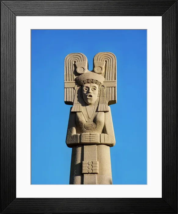Framed Print : The Young Woman of Amajac Sculpture, Paseo de la Reforma, Mexico City, Mexico