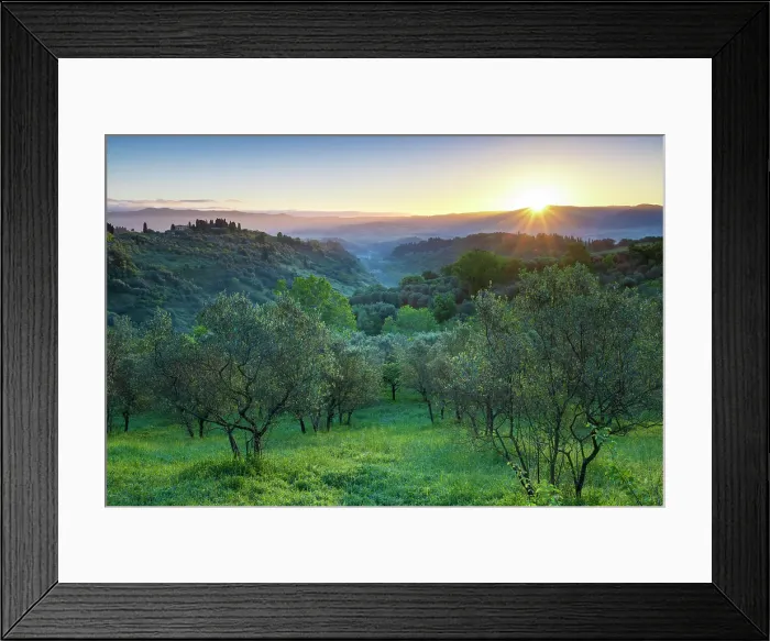 Framed Print : Rolling hills around the town of Volterra, Tuscany, Italy Framed Print : Rolling hills around the town of Volterra, Tuscany, Italy