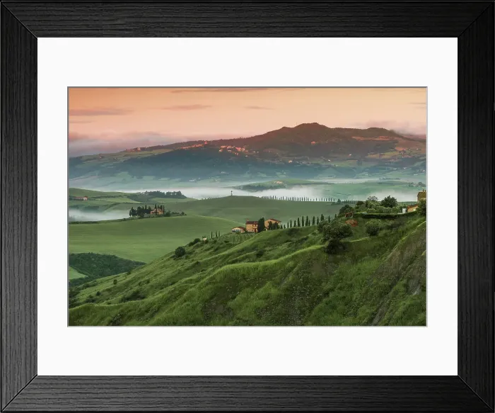 Framed Print : Rolling hills around the town of Volterra, Tuscany, Italy Framed Print : Rolling hills around the town of Volterra, Tuscany, Italy