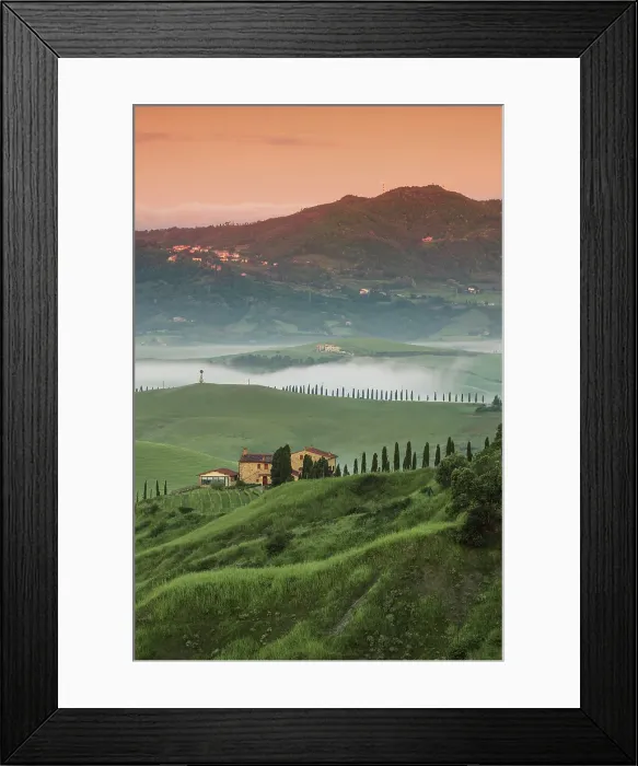 Framed Print : Rolling hills around the town of Volterra, Tuscany, Italy Framed Print : Rolling hills around the town of Volterra, Tuscany, Italy