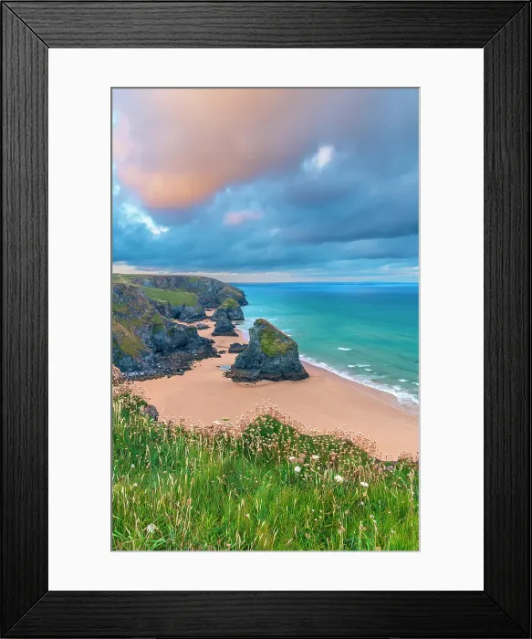 Framed Print : UK, England, Cornwall, Bedruthan Steps Framed Print : UK, England, Cornwall, Bedruthan Steps