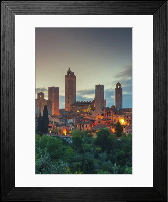 Framed Print : Village of San Gimignano in Tuscany, Italy Framed Print : Village of San Gimignano in Tuscany, Italy