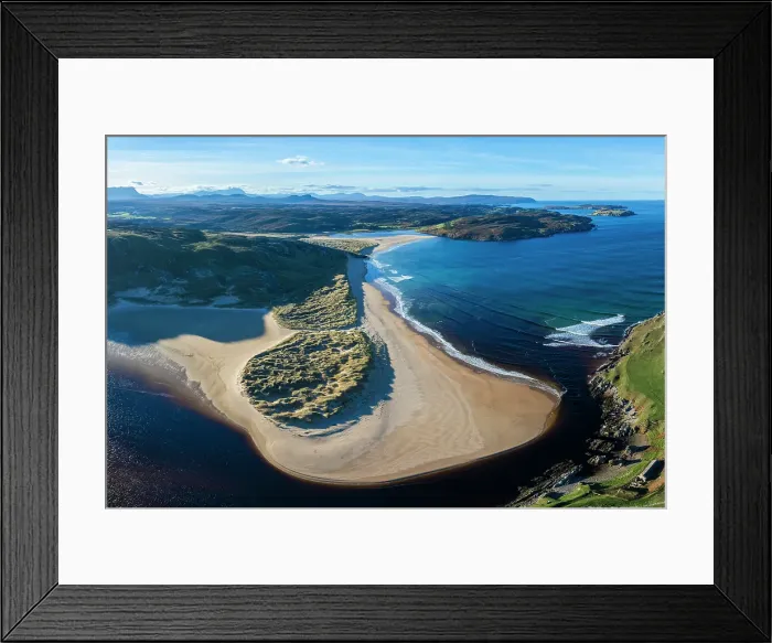 Framed Print : Torrisdale Bay and sandy beach at the mouth of the River Naver near Bettyhill and Invernaver, Sutherland, Scottish Highlands, Scotland, UK Framed Print : Torrisdale Bay and sandy beach at the mouth of the River Naver near Bettyhill and Invernaver, Sutherland, Scottish Highlands, Scotland, UK