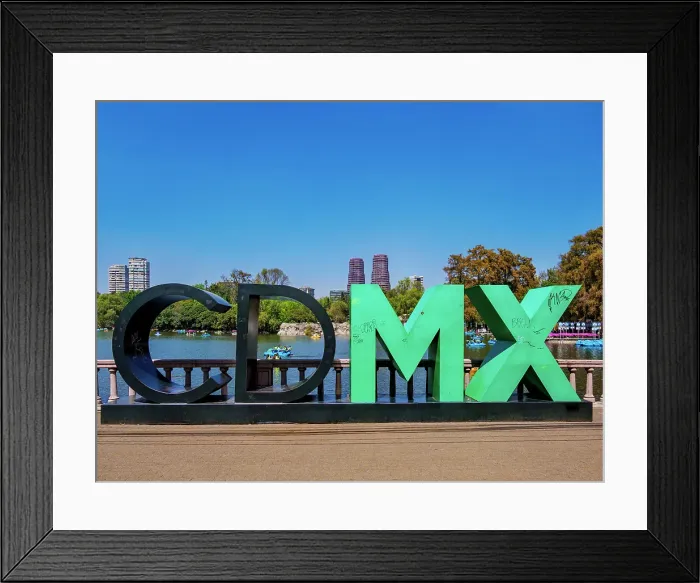 Framed Print : CDMX Letters in front of the Chapultepec Lake, Bosque de Chapultepec Park, Mexico City, Mexico Framed Print : CDMX Letters in front of the Chapultepec Lake, Bosque de Chapultepec Park, Mexico City, Mexico