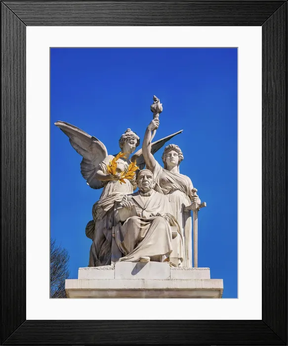 Framed Print : Monument to Benito Juarez, detailed view, Alameda Central, Mexico City, Mexico