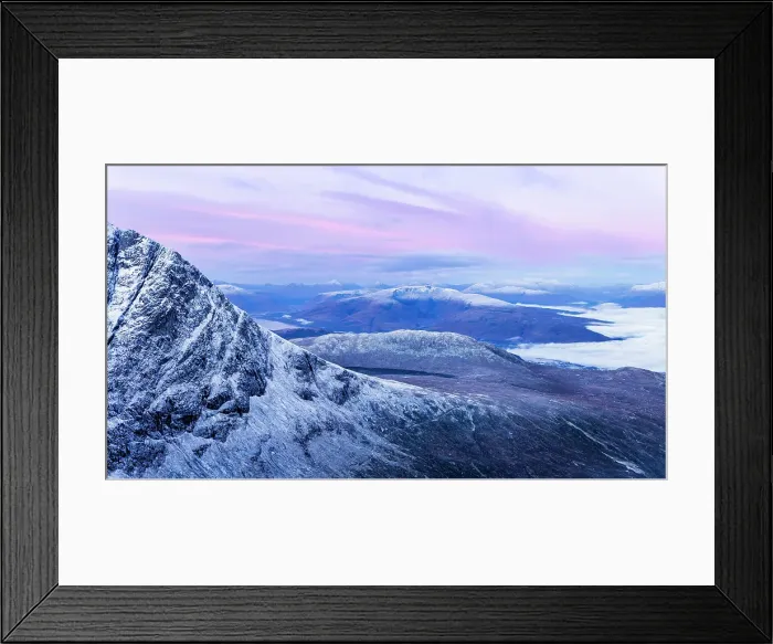 Framed Print : North face of Ben Nevis, highest mountain in the British Isles, looking towards Fort William and Loch Eli, Highlands region, Scotland, United Kingdom Framed Print : North face of Ben Nevis, highest mountain in the British Isles, looking towards Fort William and Loch Eli, Highlands region, Scotland, United Kingdom