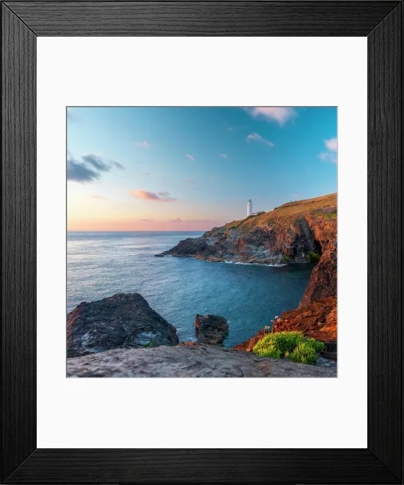 Framed Print : UK, England, Cornwall, Trevose Head, Stinking Cove, Trevose Head Lighthouse